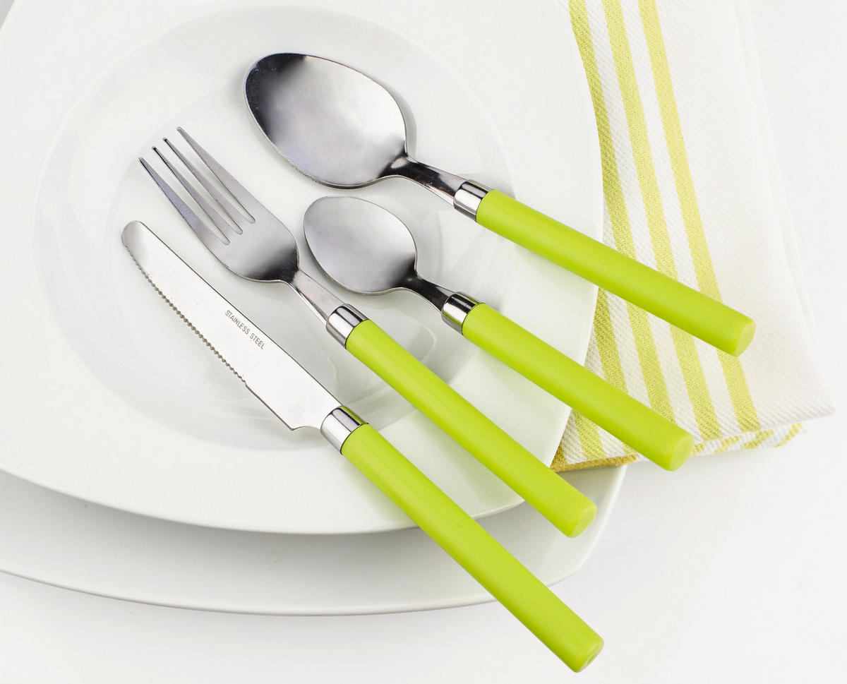 POCOline Besteckset sortiert Edelstahl 16 tlg. Besteckset_Spring_16tlg. - sortiert - POCOline