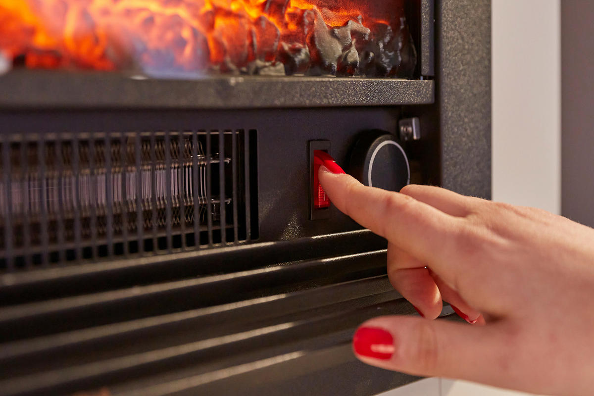 CLASSIC FIRE Elektrischer-Kamin 871125200410 weiß schwarz Glas Metall B/H/T: ca. 70x71x22 cm ca. 1800 W Lugano - weiß/schwarz (70,00/71,00/22,00cm) - CLASSIC FIRE