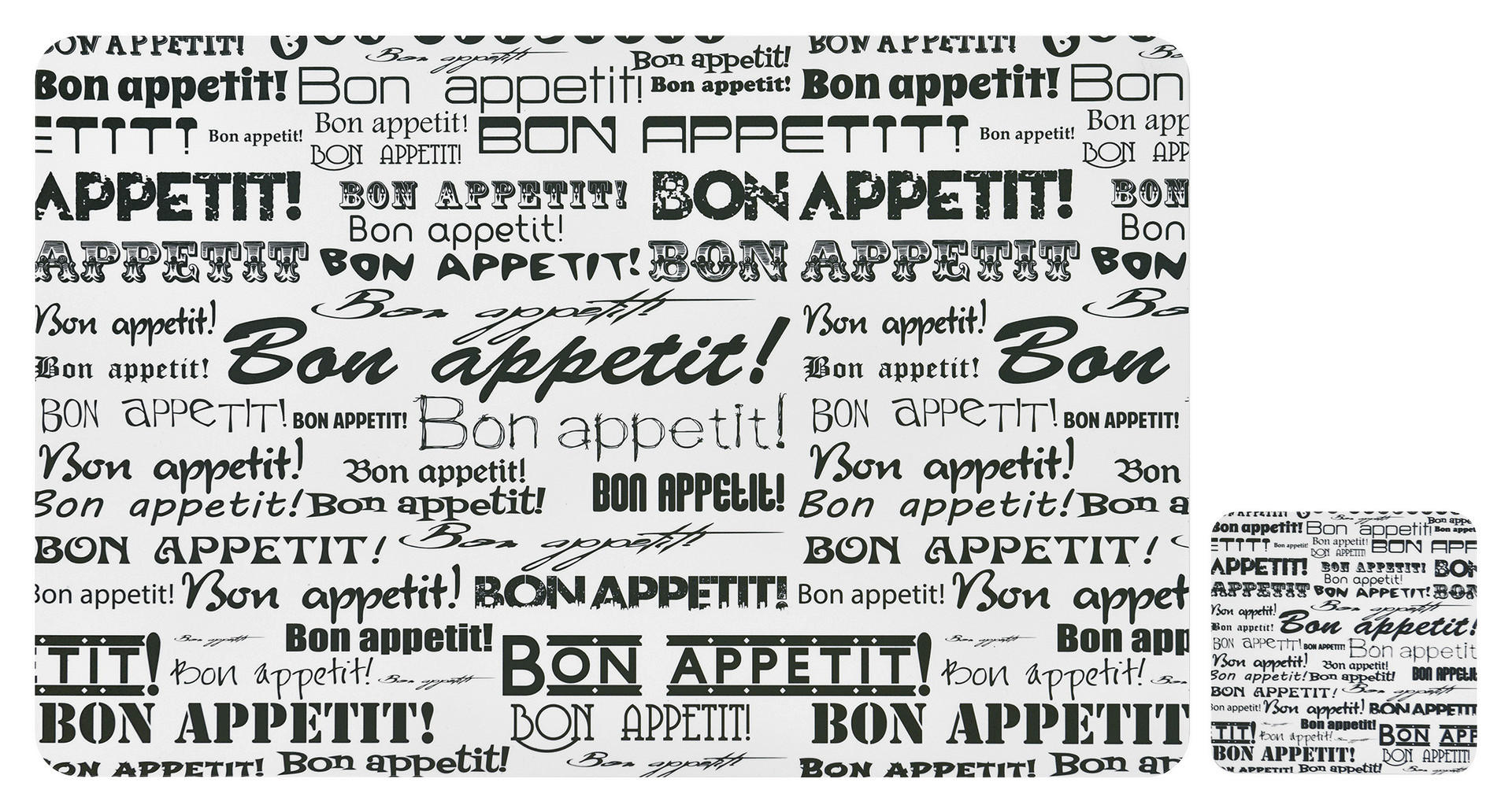 Platzmattenset weiß Kunststoff B/L: ca. 28x44 cm Platzmatte_Bon-Appetit - weiß (28,00/44,00cm)