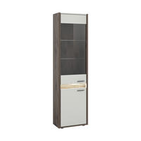 Vitrine Falcona Nox Oak Nachbildung hellgrau B/H/T: ca. 198x51x37 cm Falcona - hellgrau (198,00/51,00/37,00cm) - xonox.home