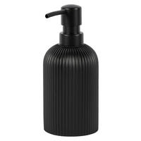 Seifenspender schwarz Polyresin B/H: ca. 7,7x17,6 cm Seifenspender_Samos schwarz - schwarz (7,70/17,60cm)