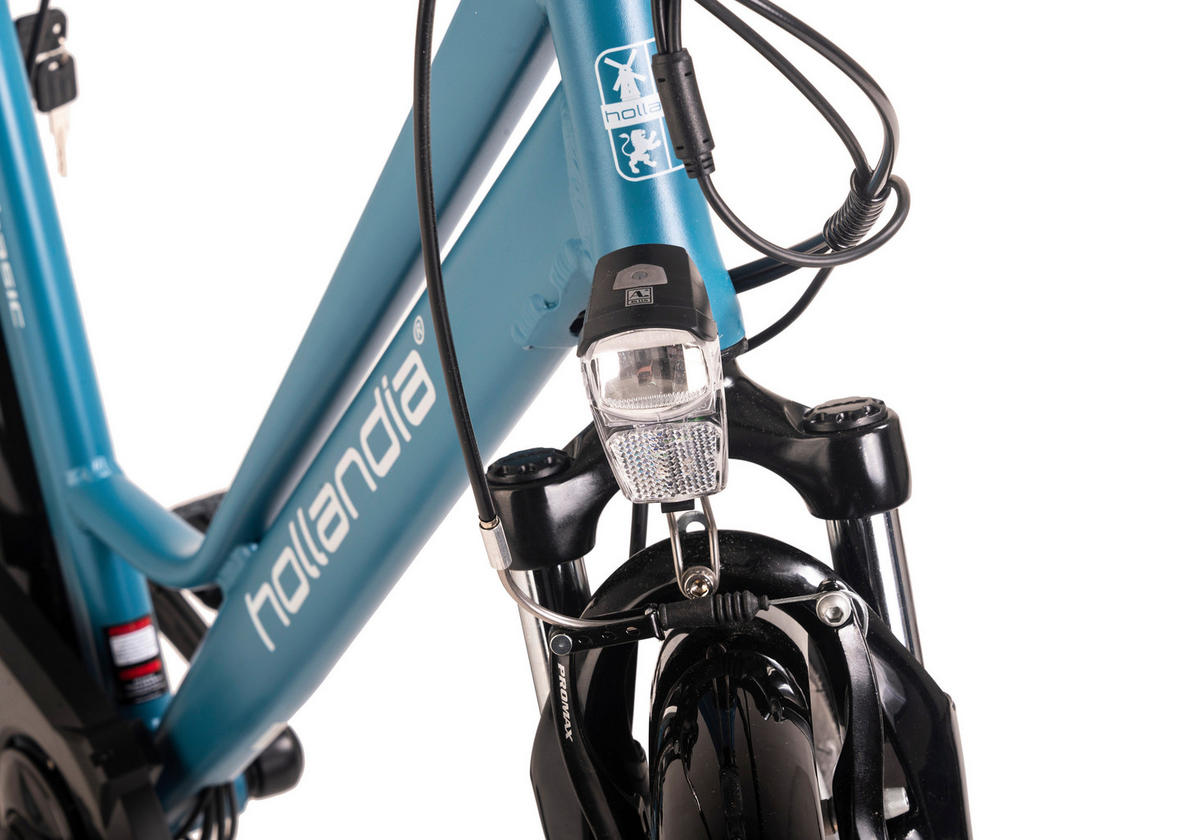 Hollandia City E-Bike Optima Basic KS189E 28 Zoll Rahmenhöhe 44 cm 7 Gänge türkis türkis ca. 250 W ca. 36 V ca. 28 Zoll Optima Basic - türkis - Hollandia