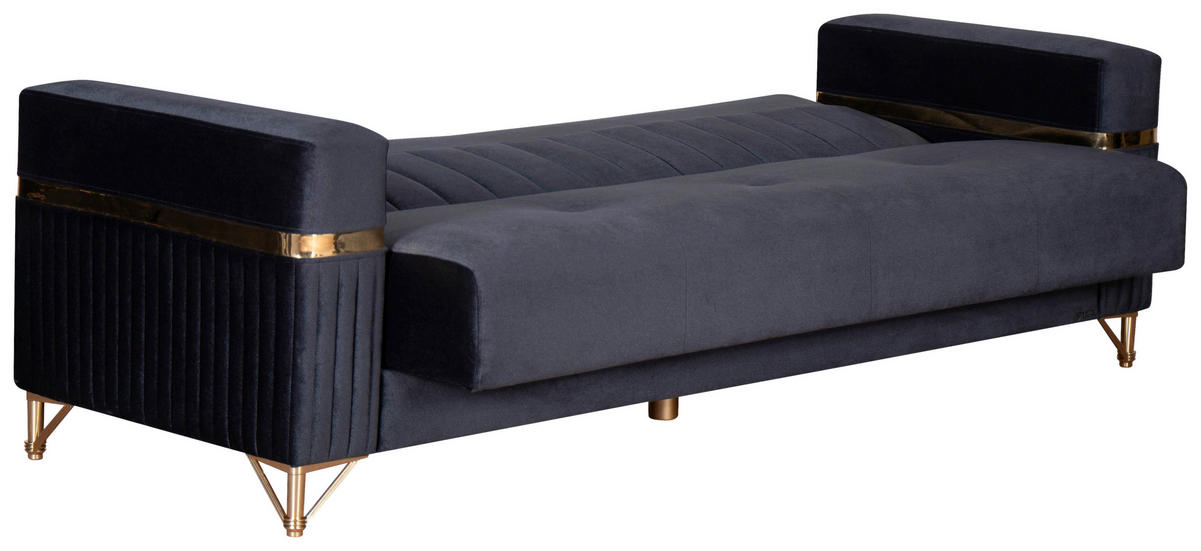 Sofa 3-2-1 Rhosus anthrazit Microfaser Rhosus - gold/anthrazit