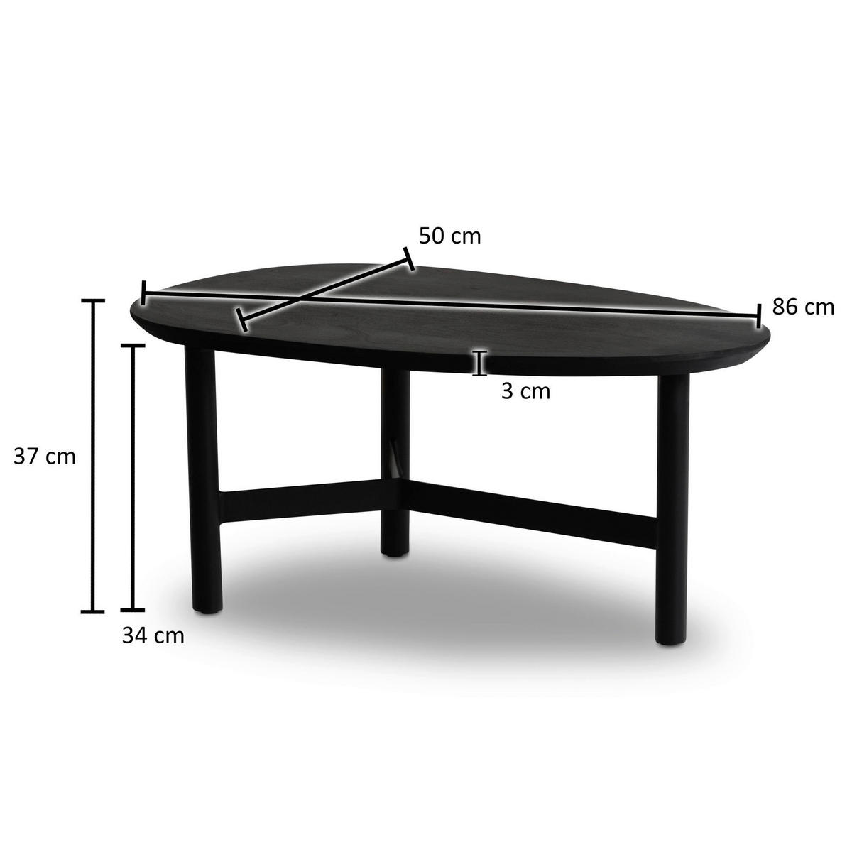 Wohnling Couchtisch B/H/T: ca. 86x37x50 cm Couchtisch - (86,00/37,00/50,00cm) - Wohnling
