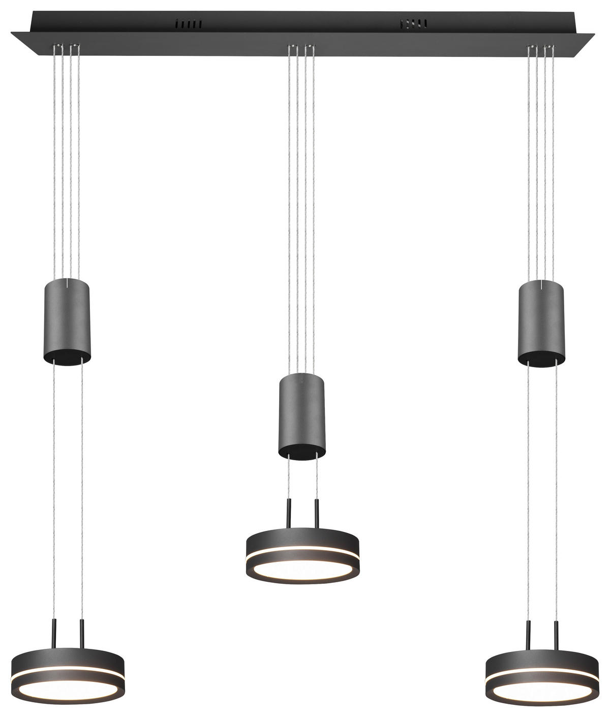 TRIO Pendelleuchte FRANKLIN 326510342 anthrazit Aluminium B/H/T: ca. 85x150x14 cm 3.0 Brennstellen Franklin - anthrazit (85,00/150,00/14,00cm) - Trio
