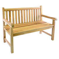 VCM Gartenbank natur Holz B/H/T/L: ca. 62x90x50x120 cm Gartenbank - natur (120,00/62,00/90,00cm) - VCM