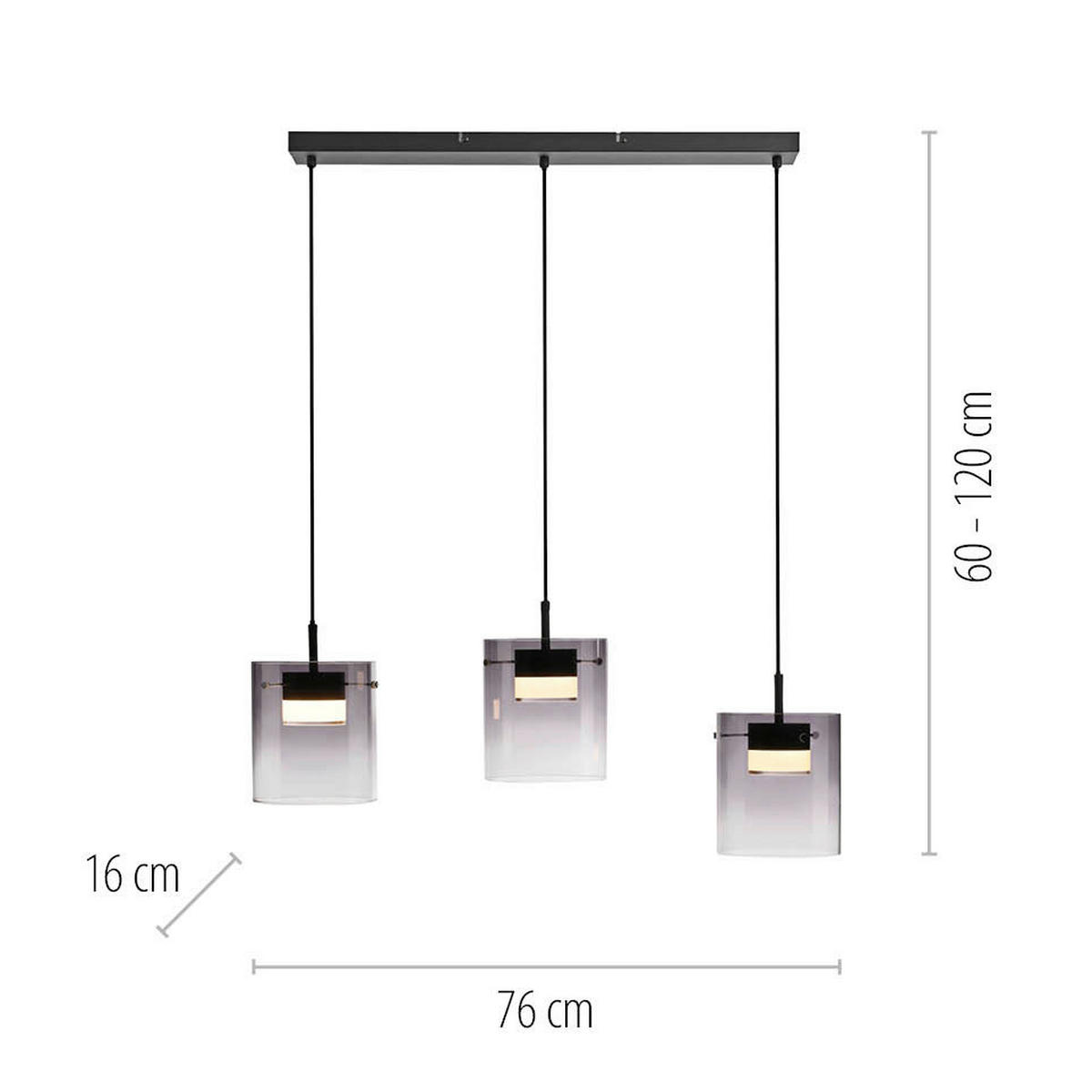 Just Light Pendelleuchte schwarz Pendelleuchte_Elio schwarz - schwarz - Just Light