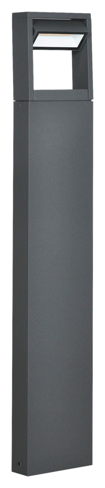 Gartenlampe mit LED dunkelgrau Aluminium Glas Gummi B/H/L: ca. 5x90x16 cm Gartenlampe_mit_LED - dunkelgrau (16,00/5,00/90,00cm) - Outsunny