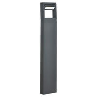 Gartenlampe mit LED dunkelgrau Aluminium Glas Gummi B/H/L: ca. 5x90x16 cm Gartenlampe_mit_LED - dunkelgrau (16,00/5,00/90,00cm) - Outsunny