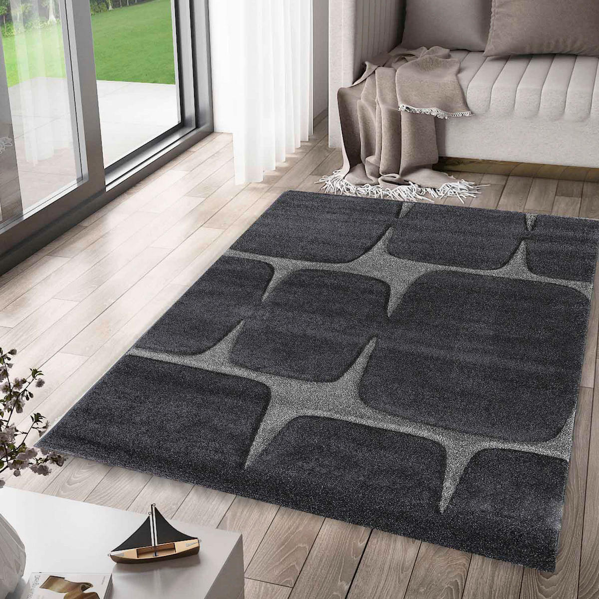 Teppich Fiesta anthrazit B/L: ca. 160x230 cm Fiesta - anthrazit (160,00/230,00cm)