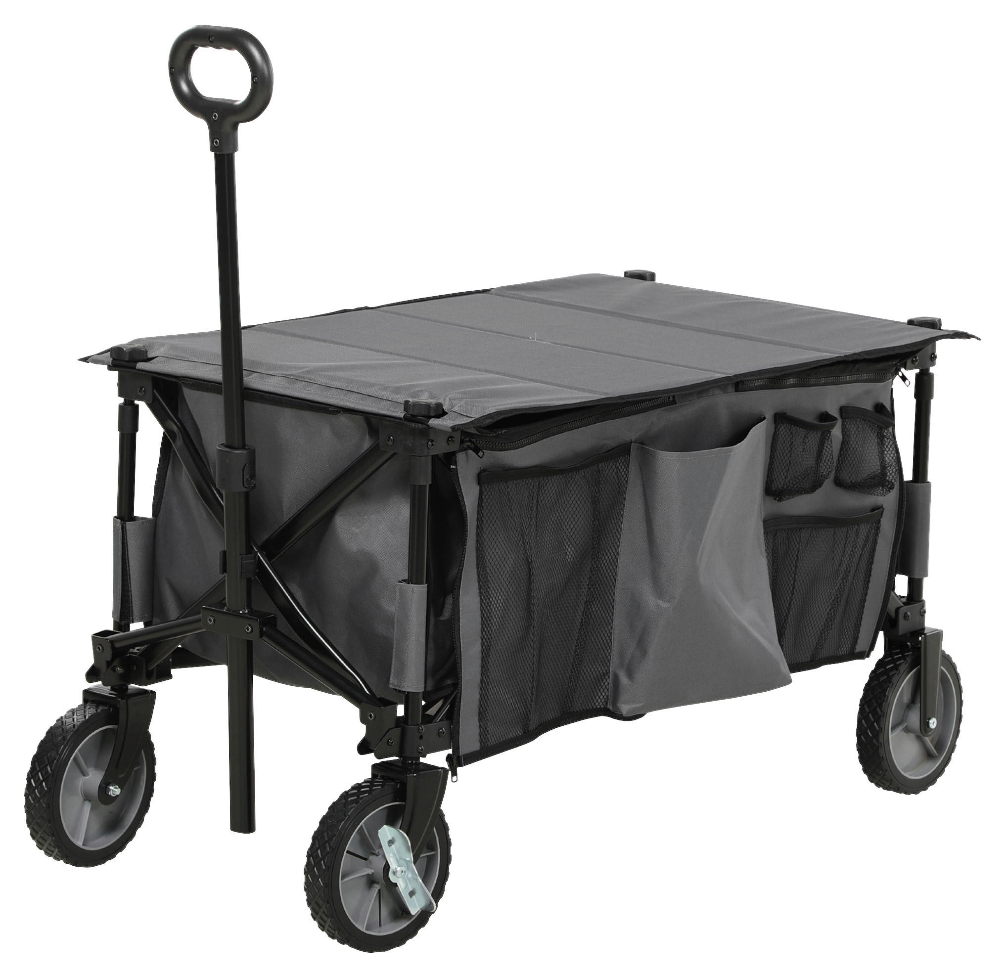Outsunny Bollerwagen dunkelgrau B/H/L: ca. 55x93x108 cm Bollerwagen - dunkelgrau (108,00/55,00/93,00cm) - Outsunny