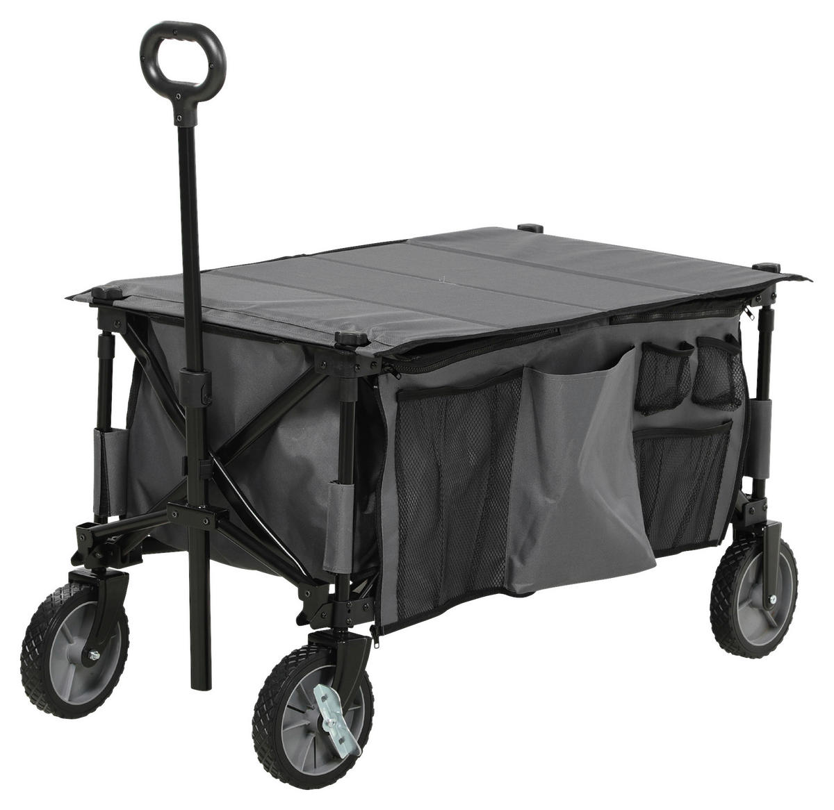 Outsunny Bollerwagen dunkelgrau B/H/L: ca. 55x93x108 cm Bollerwagen - dunkelgrau (108,00/55,00/93,00cm) - Outsunny
