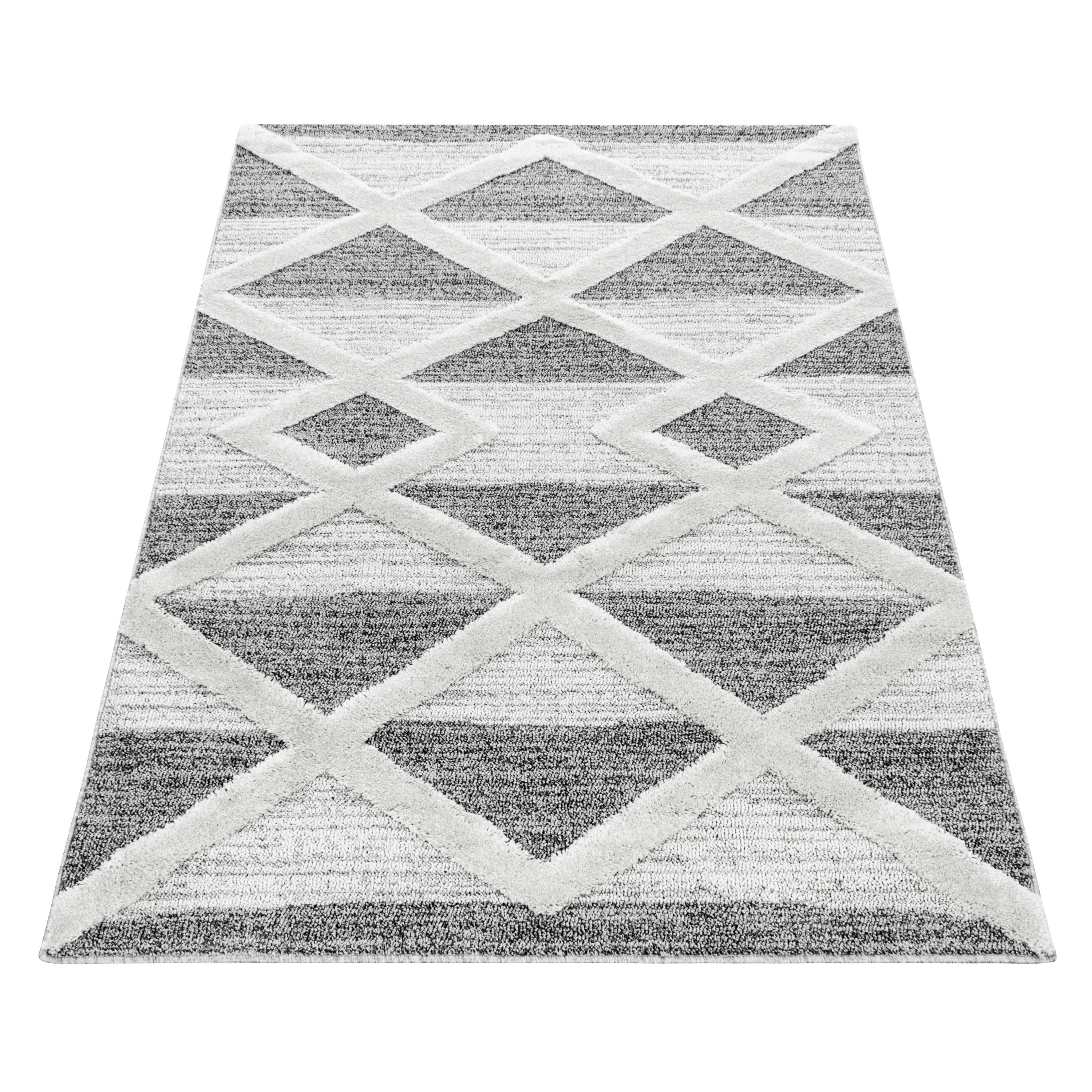 Ayyildiz Teppich PISA grau B/L: ca. 80x250 cm PISA - grau (80,00/250,00cm) - Ayyildiz