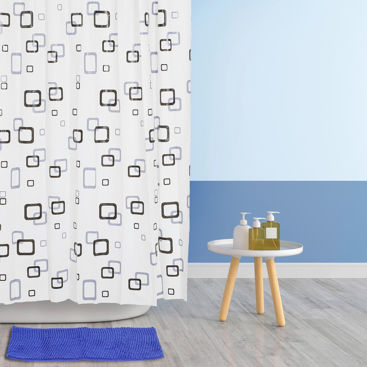 Duschset Polyester Duschset_2tlg.blau - (180,00/180,00cm)