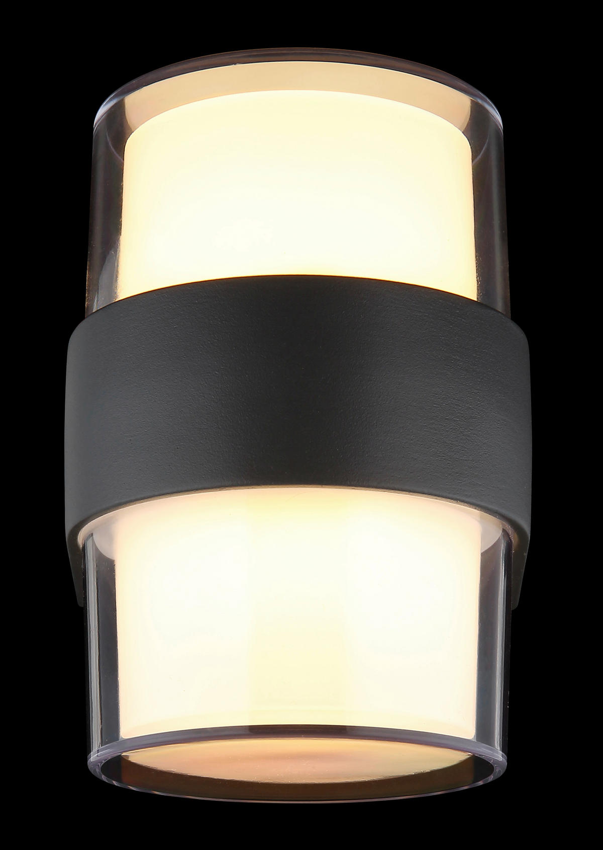 Außenleuchte anthrazit klar Satiniert B/H/L: ca. 10,5x13x9,6 cm IGNACIO - klar/Satiniert (9,60/10,50/13,00cm) - GLOBO