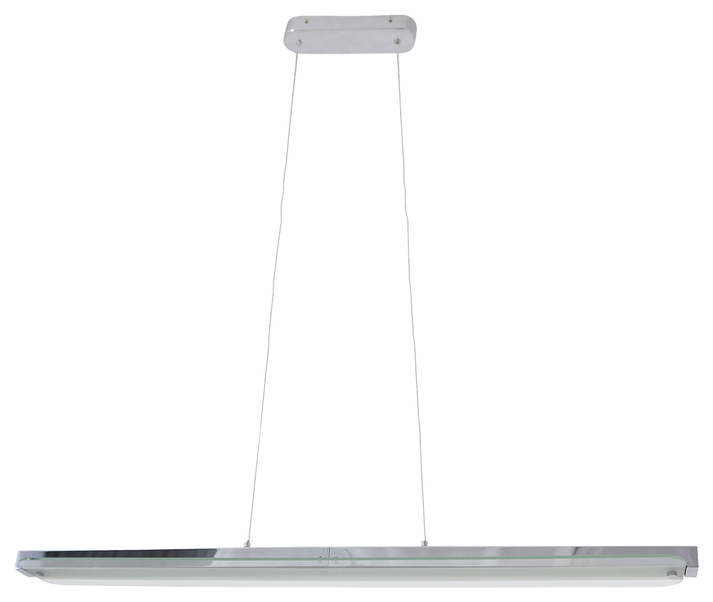 Näve Leuchten Pendelleuchte 7057642 Chrom Metall Glas B/H/T: ca. 10x106x100 cm null 1 Brennstellen Beam - Chrom (10,00/106,00/100,00cm) - Näve Leuchten