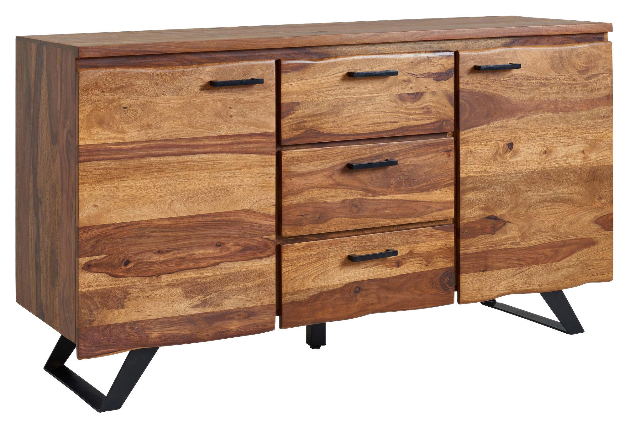 Sideboard rosenholz Nachbildung B/H/T: ca. 145x82x45 cm Sideboard - rosenholz (145,00/82,00/45,00cm) - Wohnling