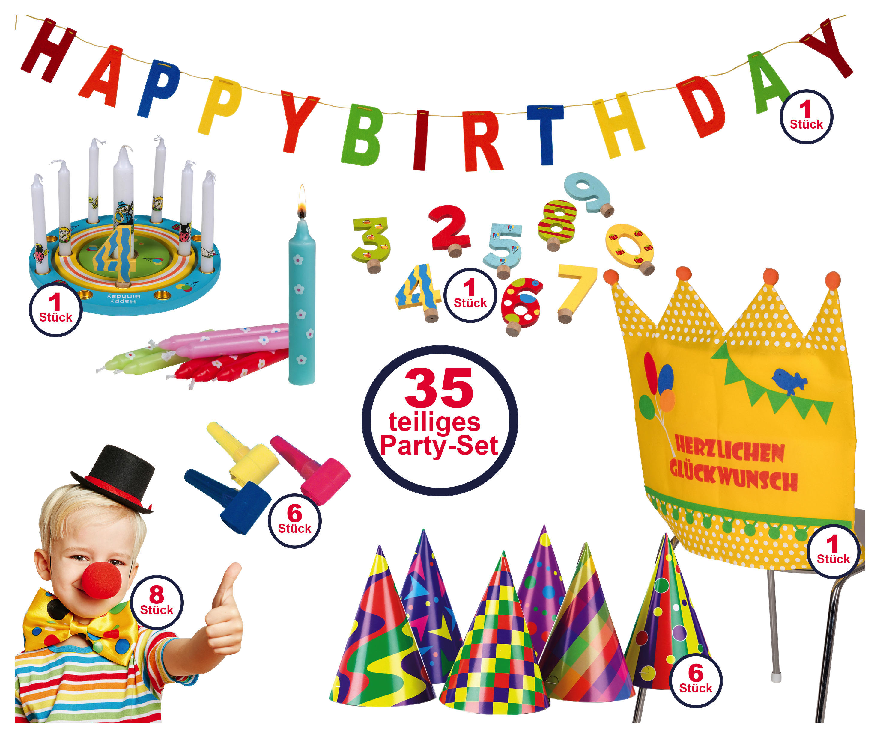 Happy People Partypaket Kids-Geburtstag Kids-Geburtstag - bunt