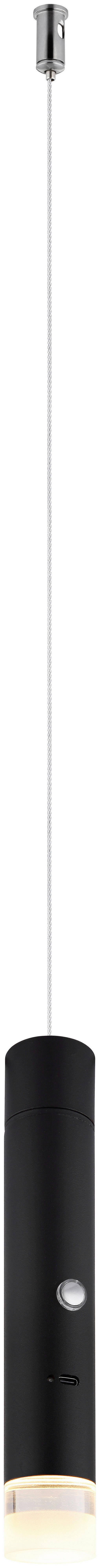 GLOBO LED-Hängeleuchte klar mattschwarz Metall Acryl H/D: ca. 120x3,8 cm 1.0 Brennstellen PELO - klar/mattschwarz (3,80/120,00cm) - GLOBO