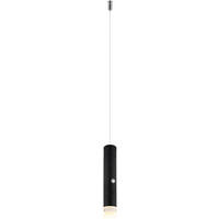 GLOBO LED-Hängeleuchte klar mattschwarz Metall Acryl H/D: ca. 120x3,8 cm 1.0 Brennstellen PELO - klar/mattschwarz (3,80/120,00cm) - GLOBO