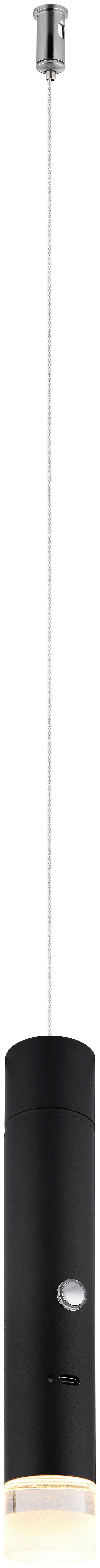 GLOBO LED-Hängeleuchte klar mattschwarz Metall Acryl H/D: ca. 120x3,8 cm 1.0 Brennstellen PELO - klar/mattschwarz (3,80/120,00cm) - GLOBO