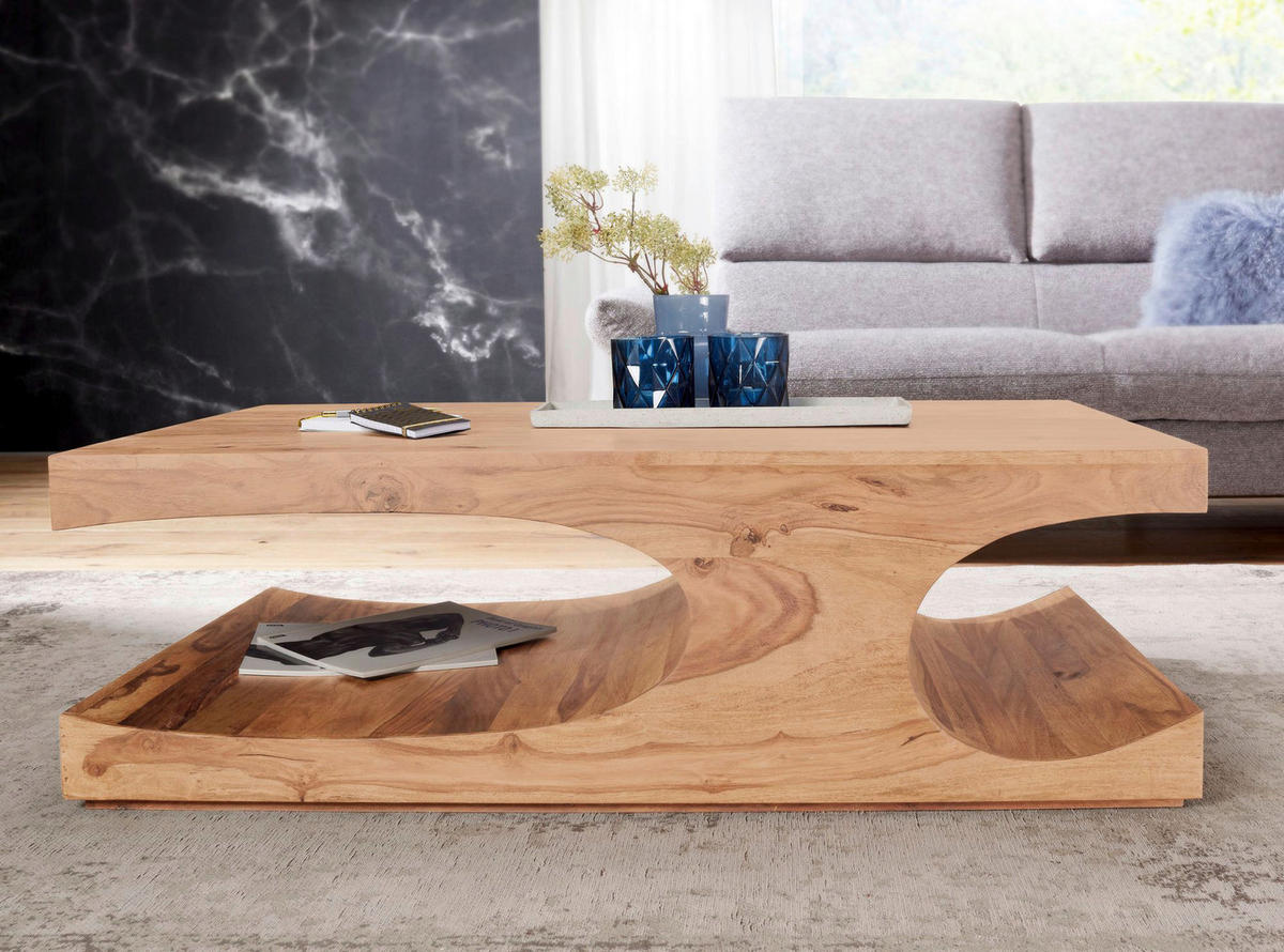 Couchtisch braun B/H/T: ca. 118x38x70 cm Couchtisch - braun (118,00/38,00/70,00cm) - Wohnling