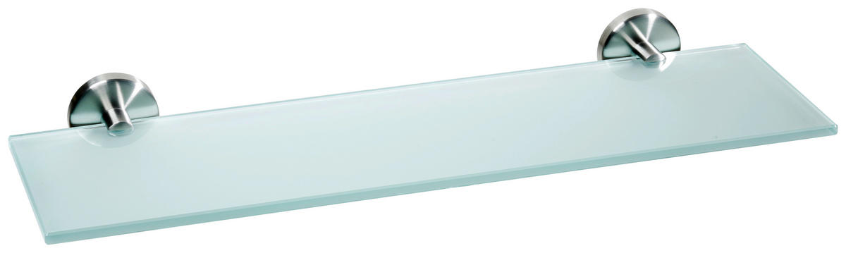 Glasablage transparent Edelstahl B/H/L: ca. 16x5x50 cm Glasablage_Milano zur Wandmontage - transparent (50,00/16,00/5,00cm)