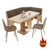 Eckbankgruppe  Eiche Sonoma Nachbildung graubraun Vintage B/H/T/L: ca. 126x84x58x166 cm Weser_4_Eckbankgruppe - Eiche/graubraun (166,00/126,00/84,00cm)