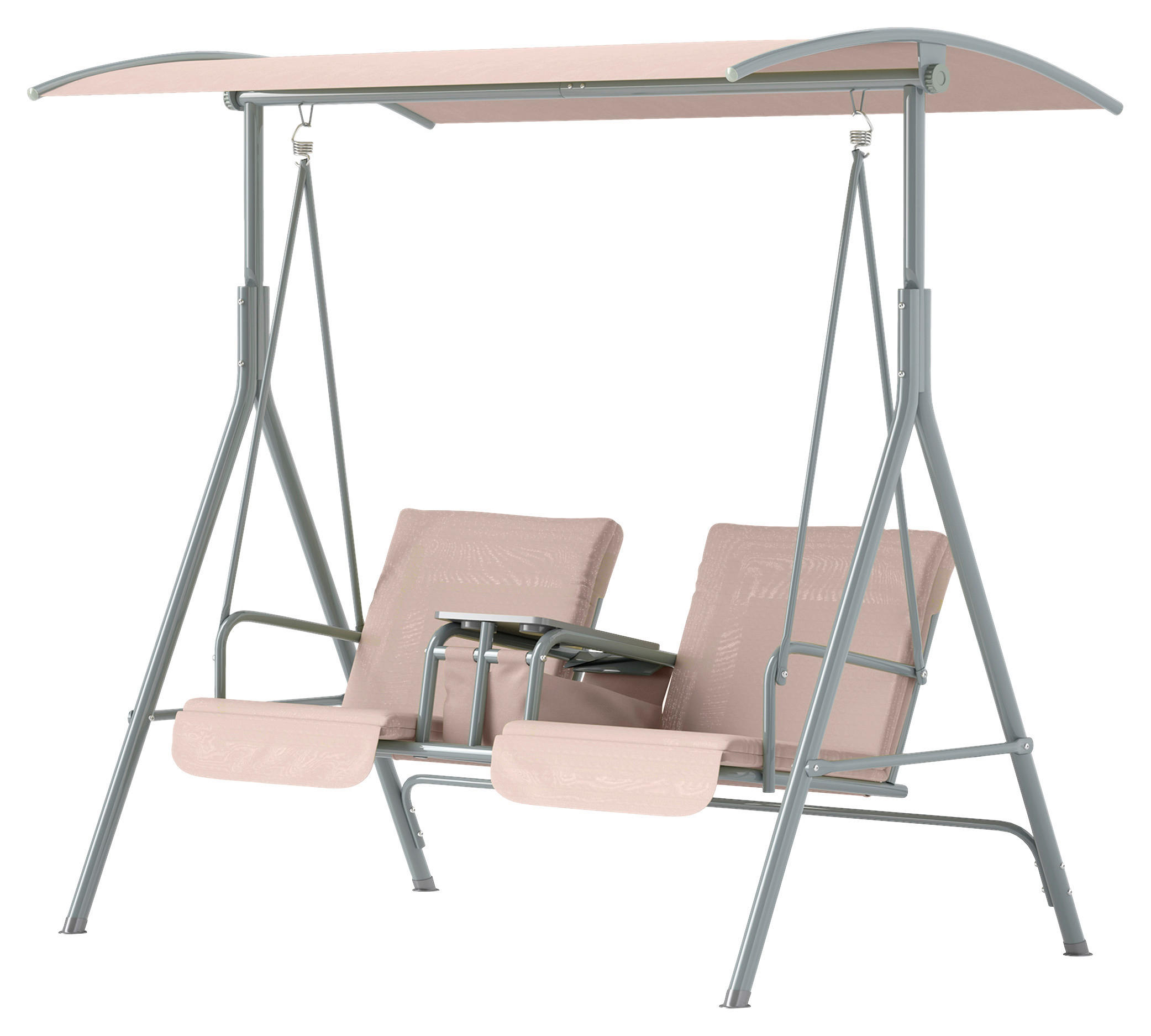 Outsunny Hollywoodschaukel beige Metall B/H/L: ca. 112x165x175 cm Hollywoodschaukel - beige (175,00/112,00/165,00cm) - Outsunny