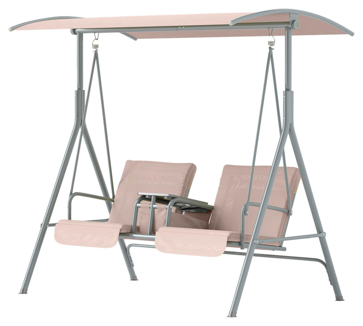 Outsunny Hollywoodschaukel beige Metall B/H/L: ca. 112x165x175 cm Hollywoodschaukel - beige (175,00/112,00/165,00cm) - Outsunny