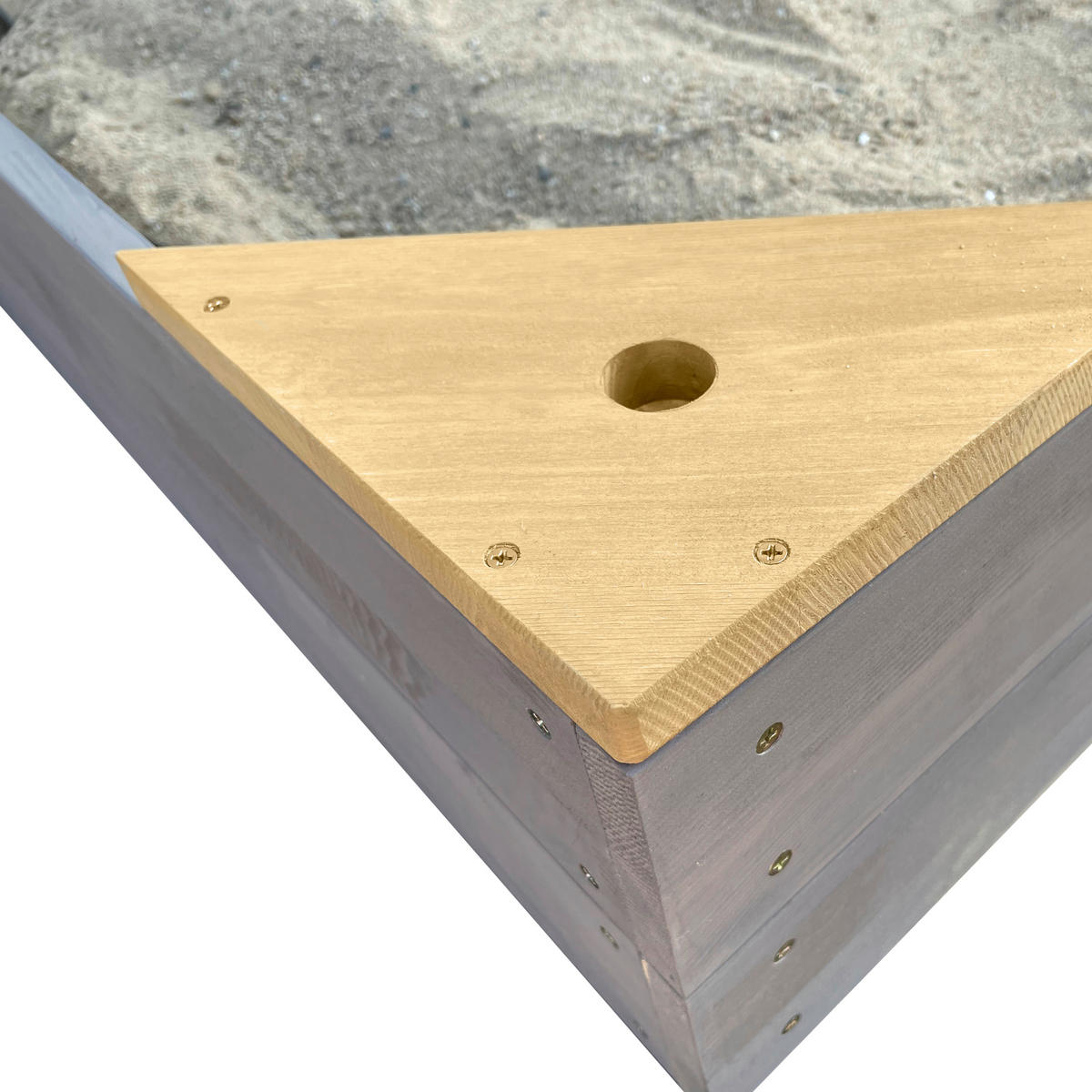 AXI Sandkasten Kelly grau B/H/T: ca. 115x21,8x180 cm Kelly - braun/grau (115,00/21,80/180,00cm) - AXI