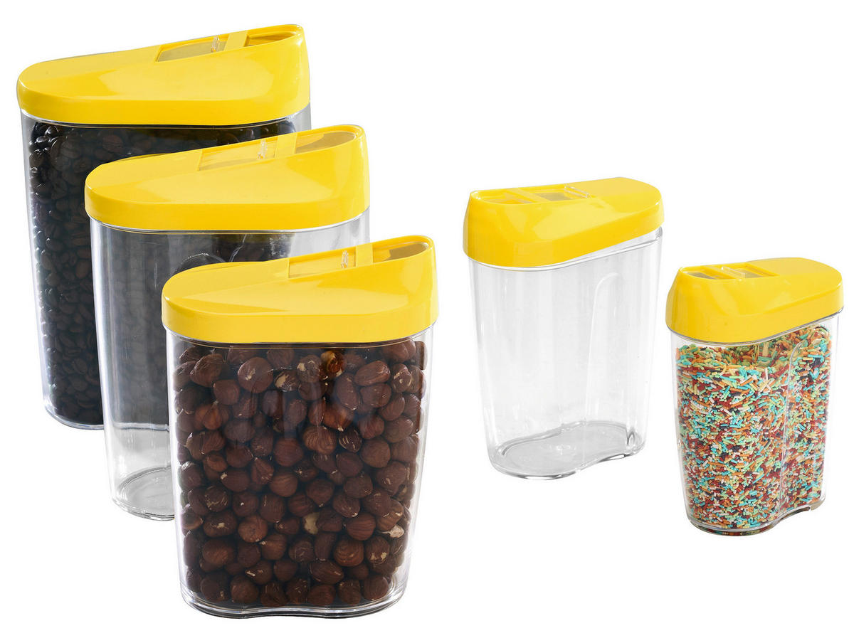Schüttdosenset sortiert B/H/L: ca. 9x20,5x15 cm Schüttdose_ 5tlg. - sortiert (15,00/9,00/20,50cm)