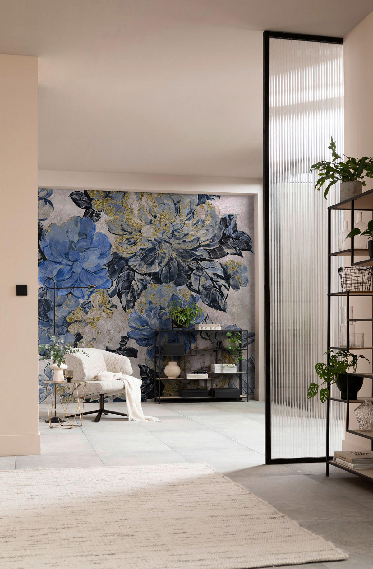 Komar Fototapete Vintage blue Garden B/L: ca. 300x250 cm Vintage blue Garden - (300,00/250,00cm) - Komar