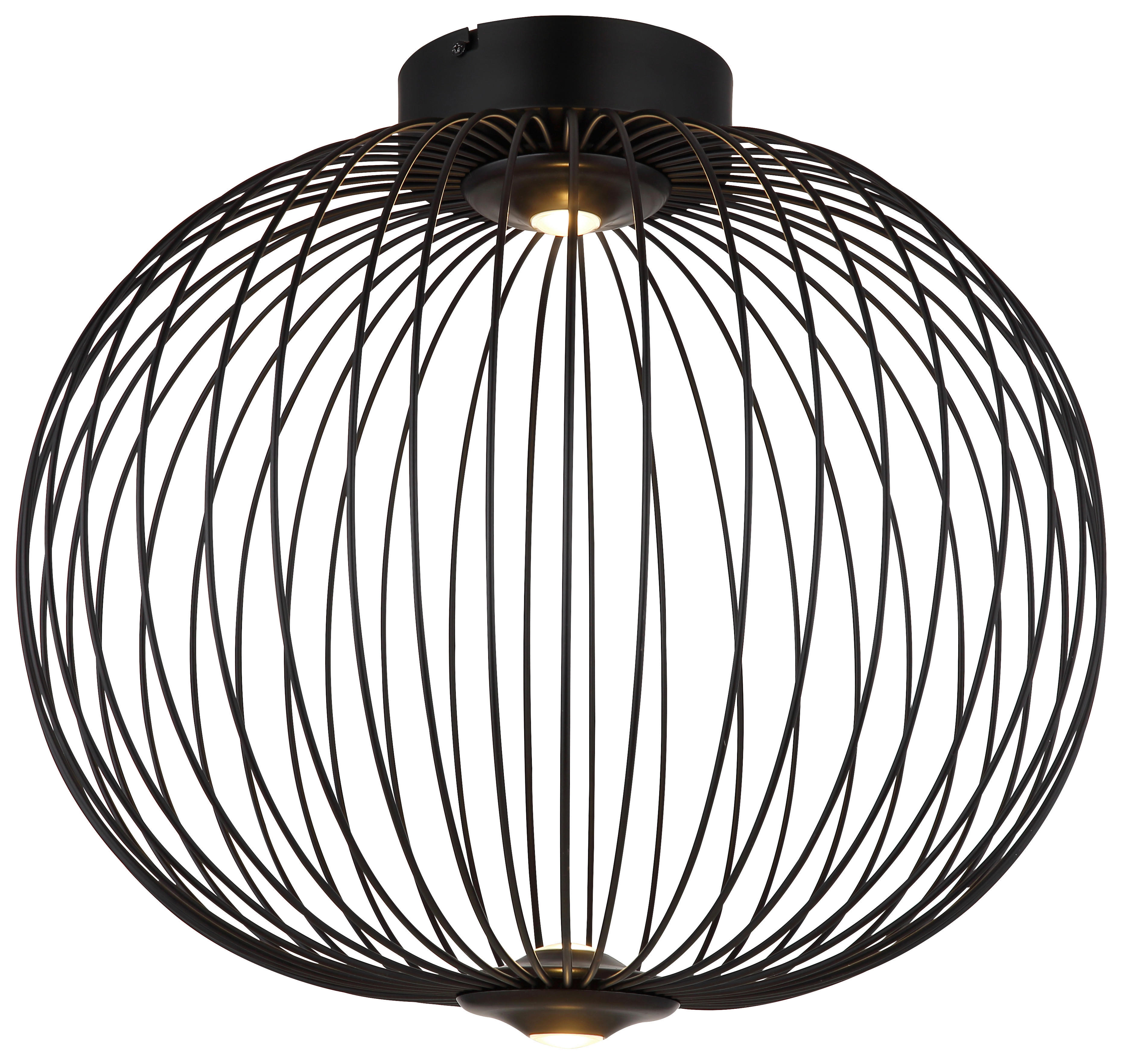 GLOBO LED-Deckenleuchte schwarz Aluminium Metall H/D: ca. 45x50 cm GALWAY - schwarz (50,00/45,00cm) - GLOBO