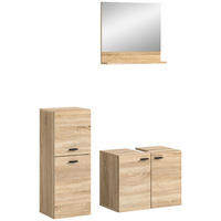 Badezimmer-Set BOSTON Eiche Sonoma Nachbildung B/H/T: ca. 102x186x33 cm BOSTON - Eiche (102,00/186,00/33,00cm) - xonox.home