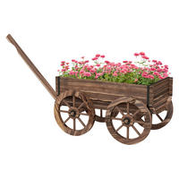 Outsunny Blumenkasten grau Holz B/H/L: ca. 41x120x54 cm Blumenkasten - grau (54,00/41,00/120,00cm) - Outsunny