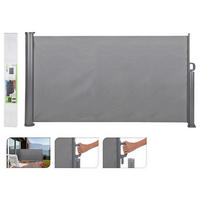 Terrassenfliese grau Aluminium B/H/L: ca. 19x10,5x165,5 cm Terrassenwindschutz_ausziehbar - grau (165,50/19,00/10,50cm)