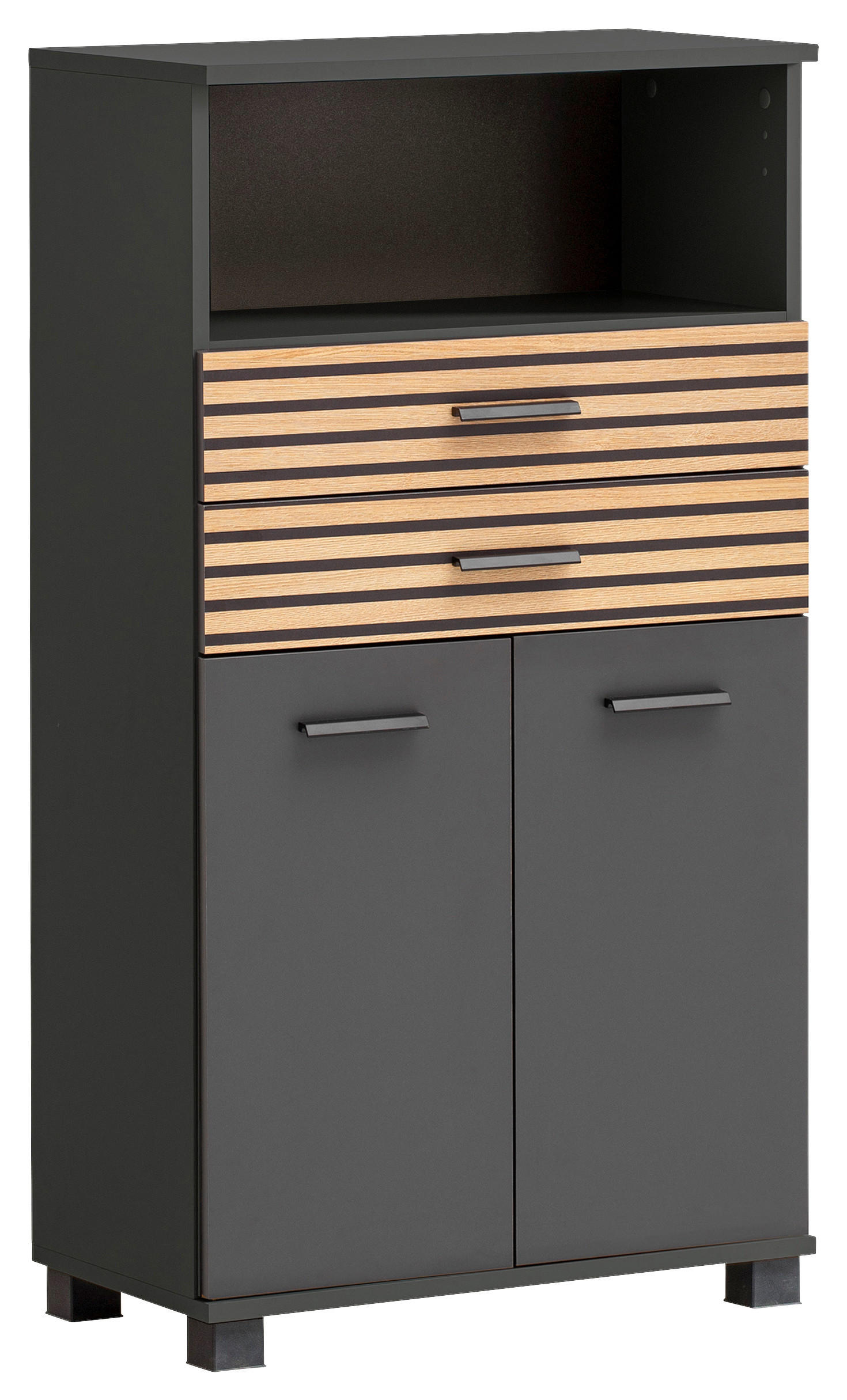 Highboard Katta anthrazit B/H/T: ca. 59,8x110,5x32,6 cm Katta - anthrazit (59,80/110,50/32,60cm) - Schildmeyer
