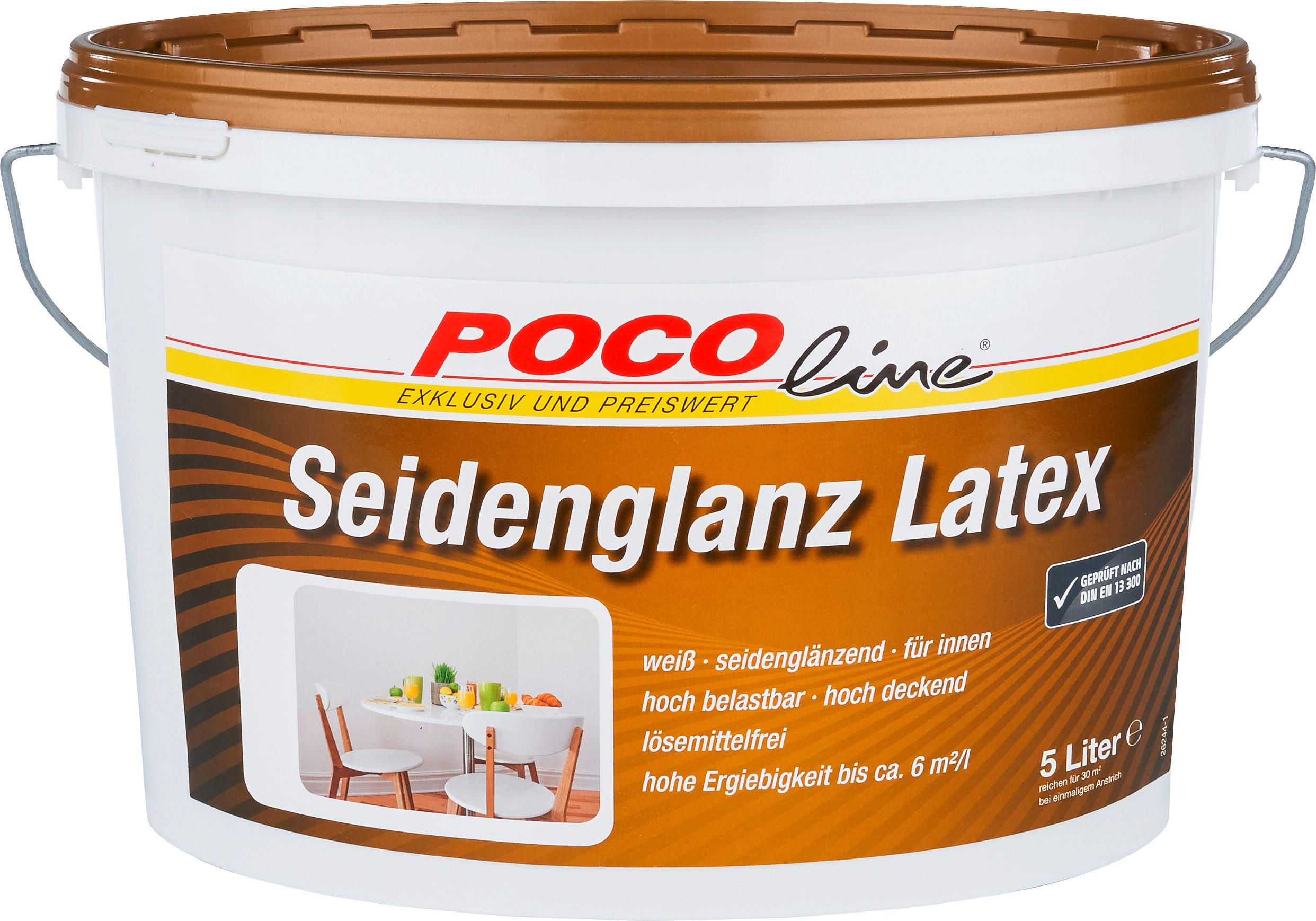 POCOline Latexfarbe weiß ca. 5 l