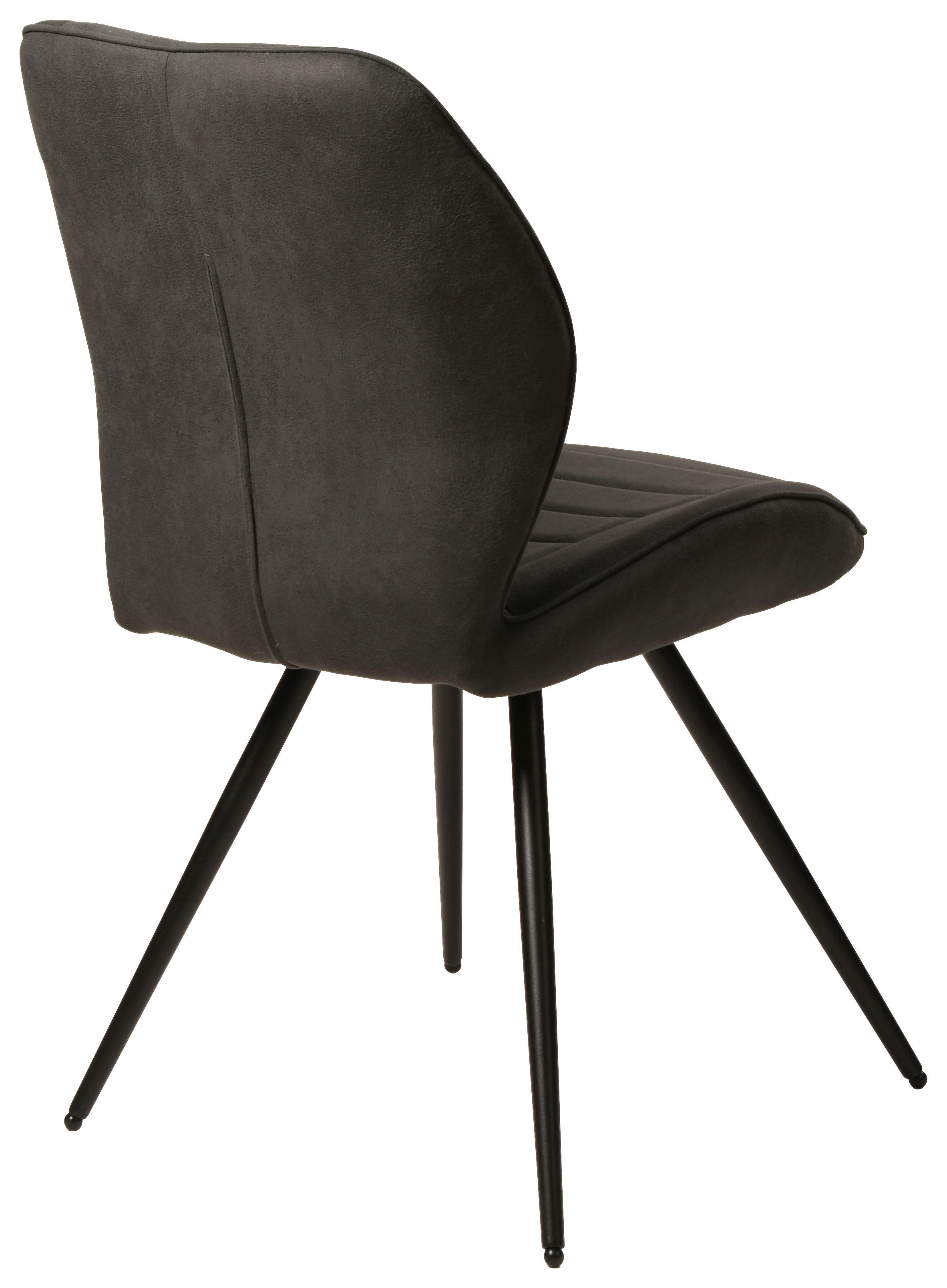 Stuhl New York anthrazit Microfaser B/H/T: ca. 51x87x55 cm New York - schwarz/anthrazit (51,00/87,00/55,00cm)