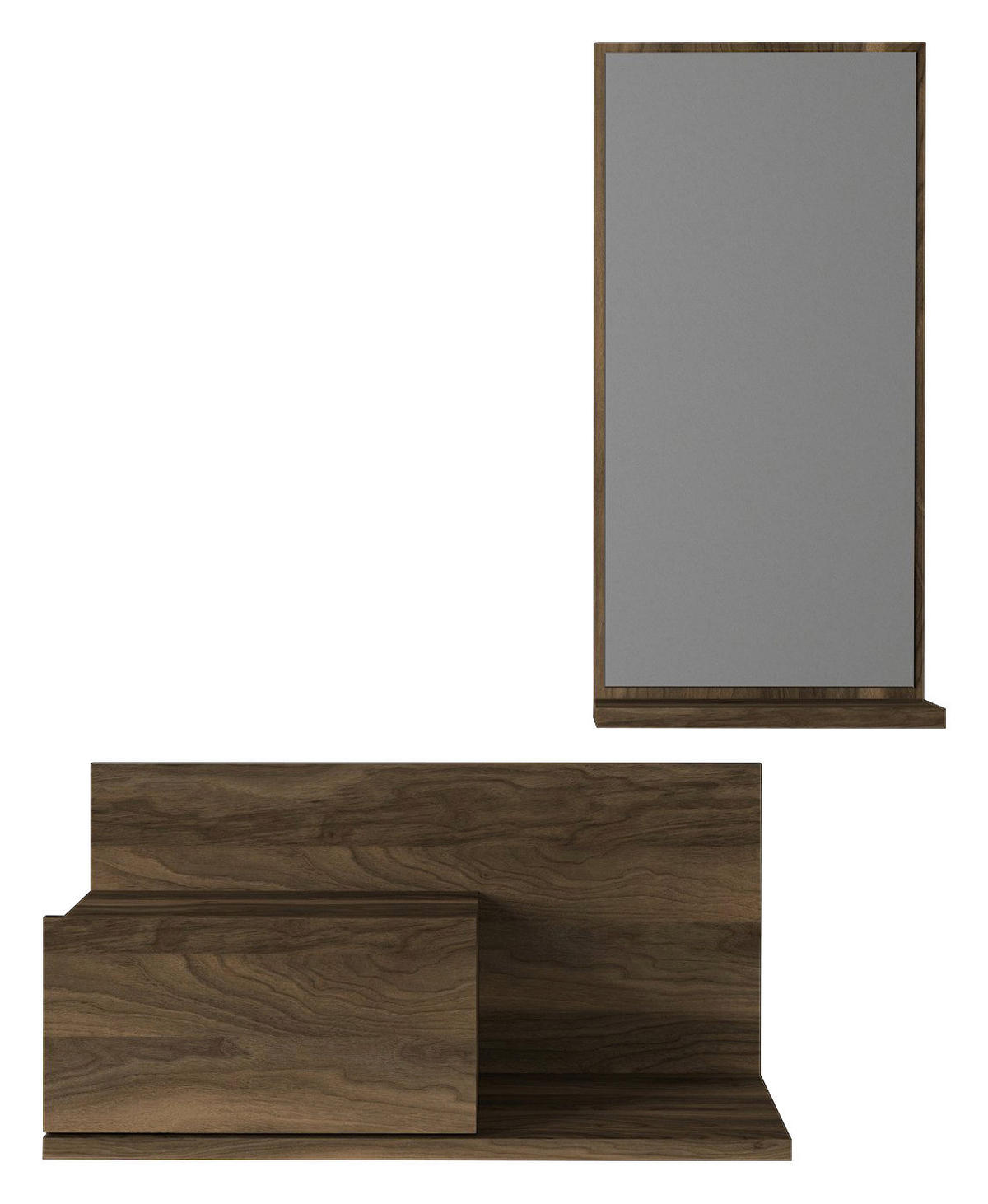 Konsolentisch Drax walnuss Nachbildung Spanplatte B/H/T: ca. 60x29,5x30 cm Drax - walnuss (60,00/29,50/30,00cm) - moebel17