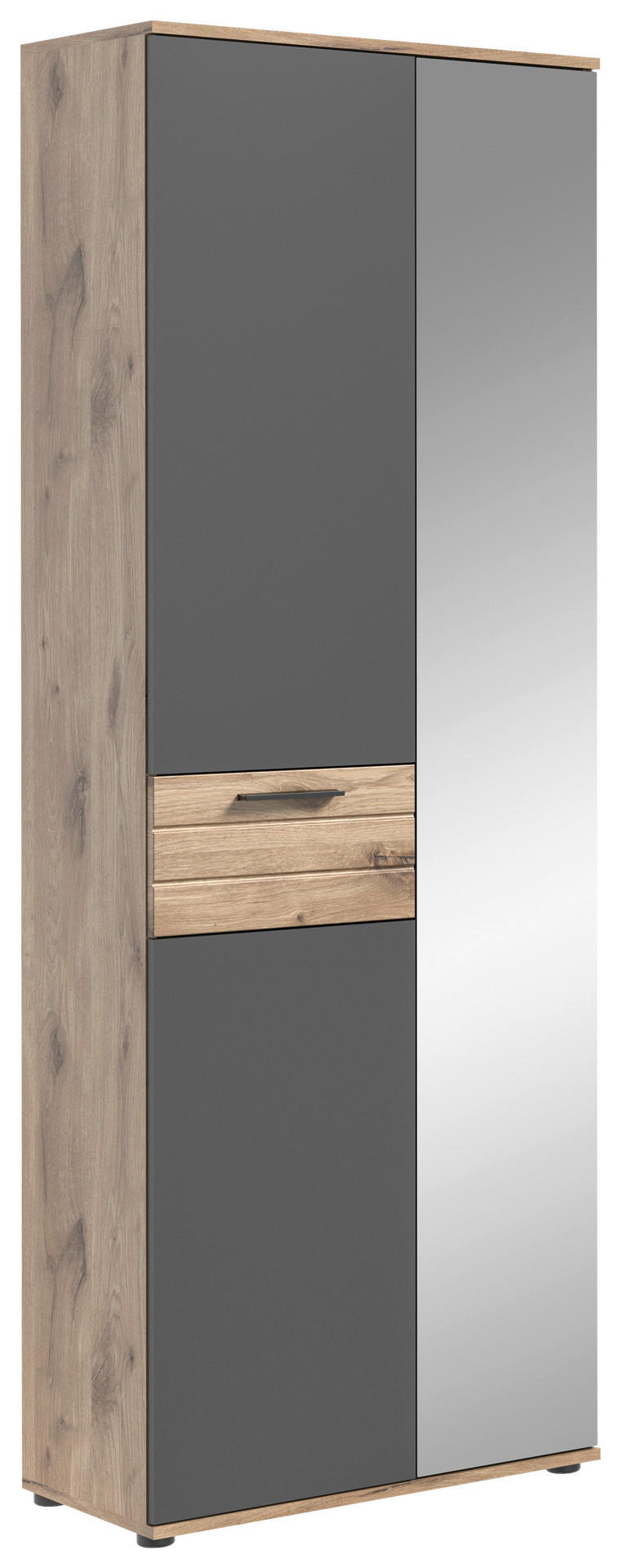 Garderobenschrank Mason Nox Oak Nachbildung dunkelgrau B/H/T: ca. 70x200x37 cm Mason - dunkelgrau (70,00/200,00/37,00cm)