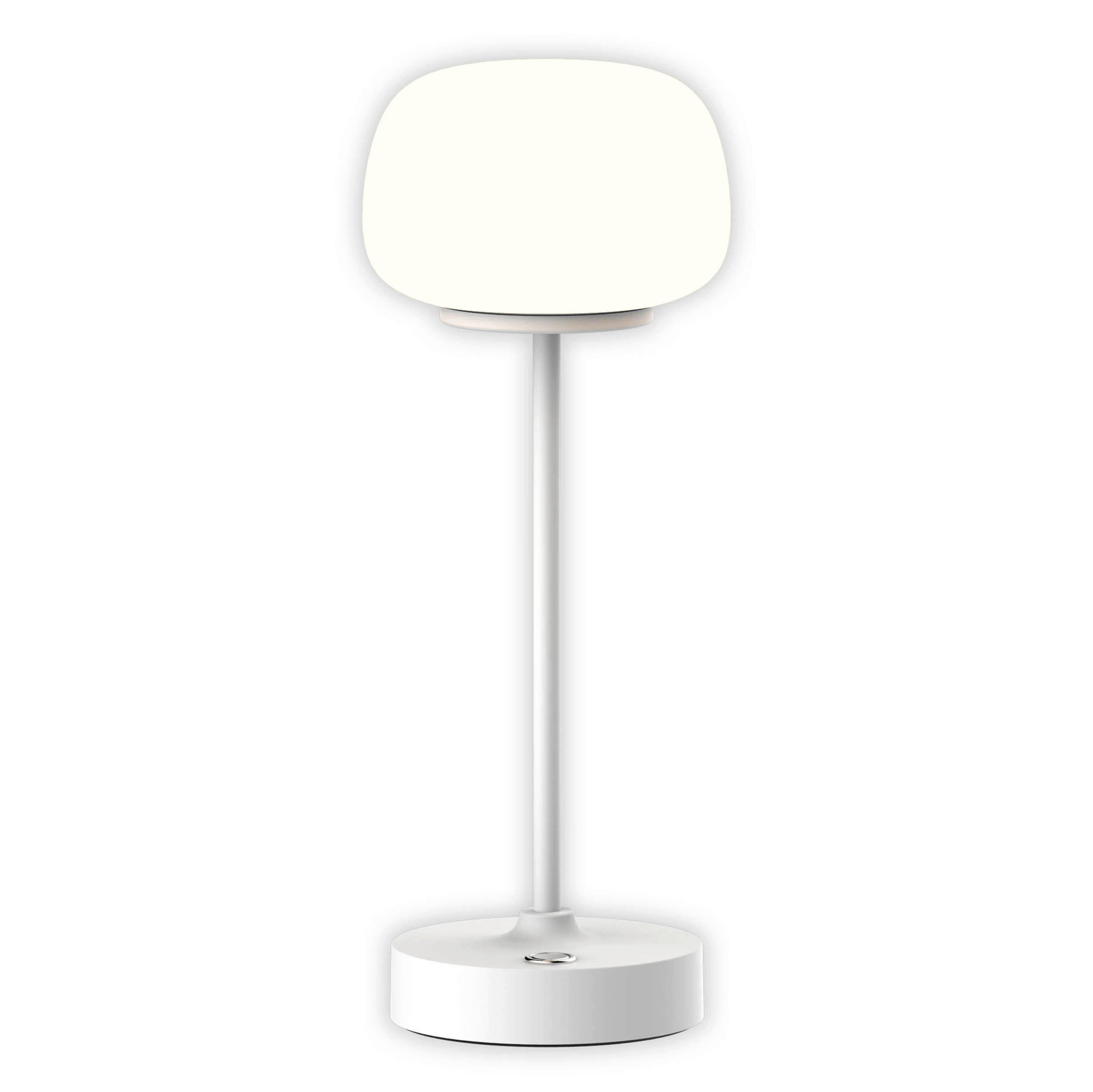 Näve Leuchten LED-Tischleuchte weiß Metall Glas B/H/T/D: ca. 10,5x30x10,5x10,5 cm PINA - weiß (10,50/30,00/10,50cm) - Näve Leuchten