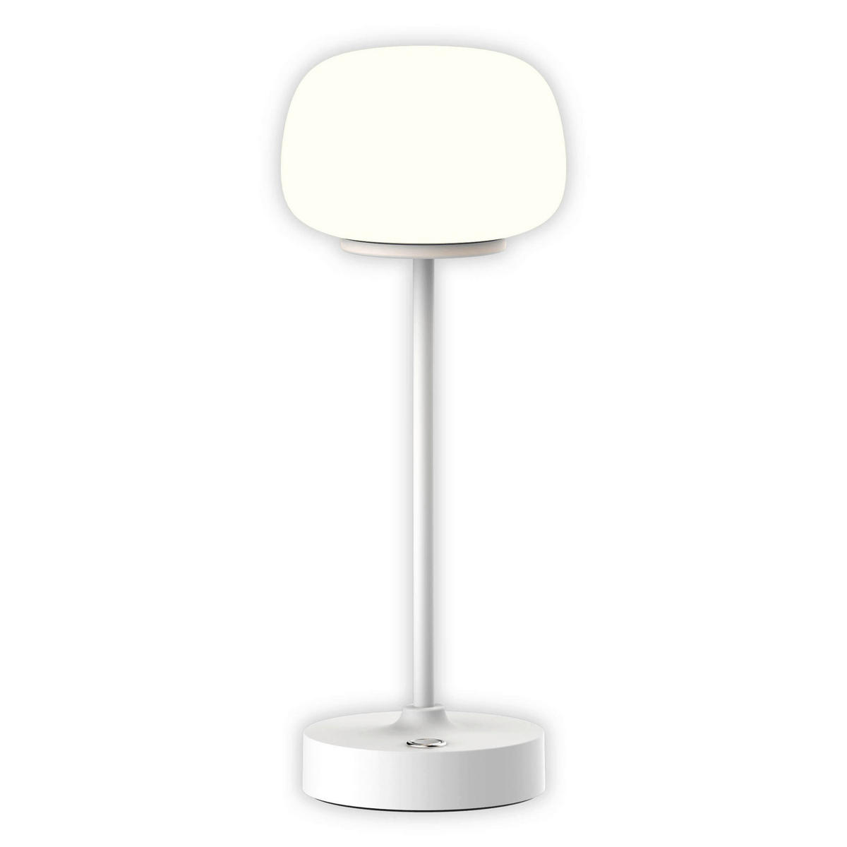 Näve Leuchten LED-Tischleuchte weiß Metall Glas B/H/T/D: ca. 10,5x30x10,5x10,5 cm PINA - weiß (10,50/30,00/10,50cm) - Näve Leuchten