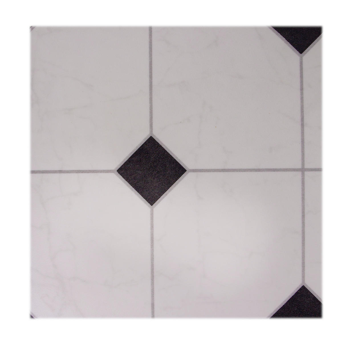 Vinylboden pro m² Strong Fliese weiß B: ca. 300 cm Strong - weiß/schwarz (300,00/200,00cm)