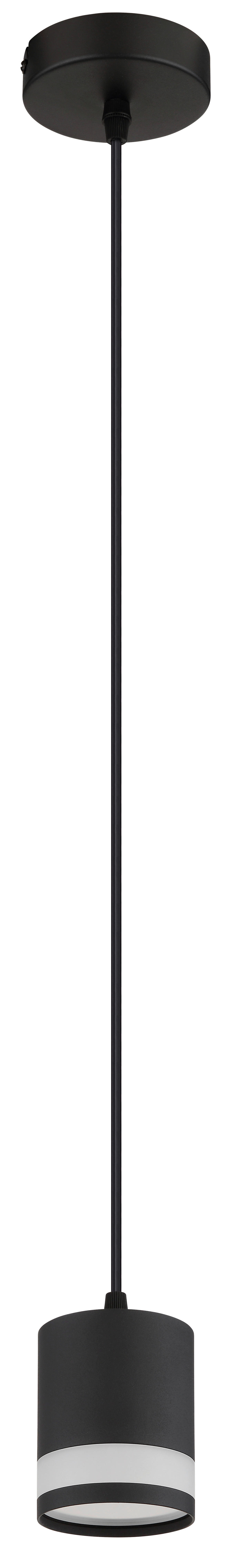 GLOBO Hängeleuchte Opal schwarz Metall Kunststoff H/D: ca. 120x10 cm 1.0 Brennstellen Lucero - schwarz/Opal (10,00/120,00cm) - GLOBO