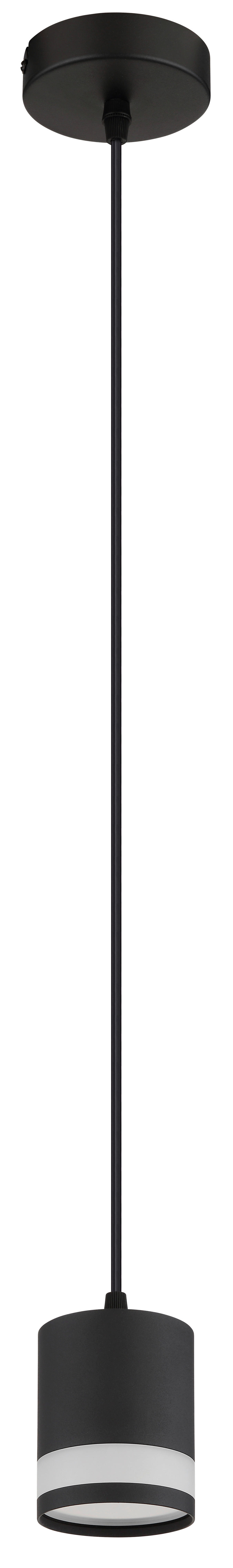 GLOBO Hängeleuchte Opal schwarz Metall Kunststoff H/D: ca. 120x10 cm 1.0 Brennstellen Lucero - schwarz/Opal (10,00/120,00cm) - GLOBO