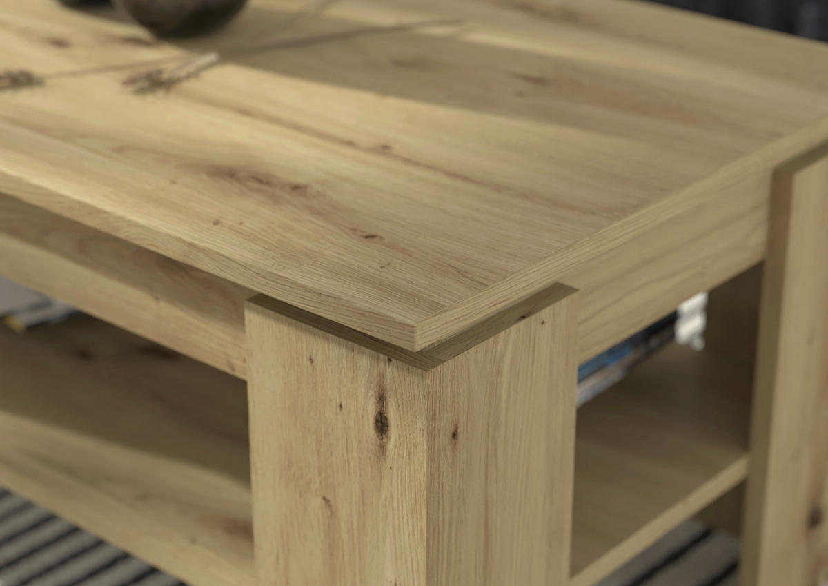 Couchtisch Titan Eiche Artisan Nachbildung B/H/T: ca. 100x45x60 cm Titan - Eiche (100,00/45,00/60,00cm) - xonox.home