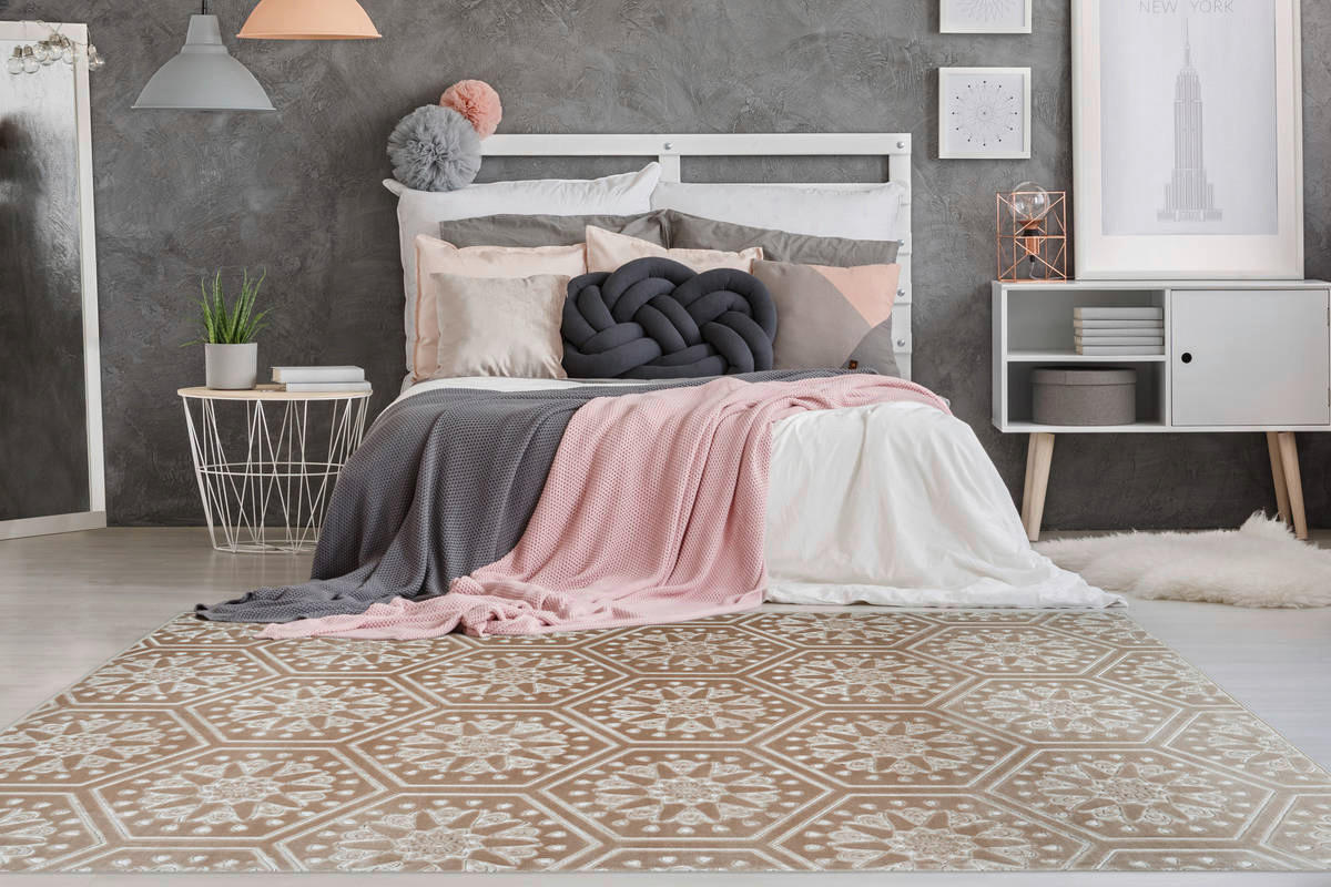360Living Teppich Monroe taupe B/L: ca. 120x170 cm Monroe - taupe (120,00/170,00cm) - 360Living