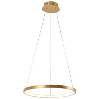 Just Light LED-Pendelleuchte CIRCLE 11522-12 gold weiß Metall Kunststoff H/D: ca. 120x39 cm 1.0 Brennstellen CIRCLE - gold/weiß (39,00/120,00cm) - Just Light